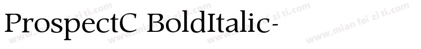 ProspectC BoldItalic字体转换